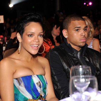 Brown and Rihanna at a pre-Grammy party a few hours before the alleged incident